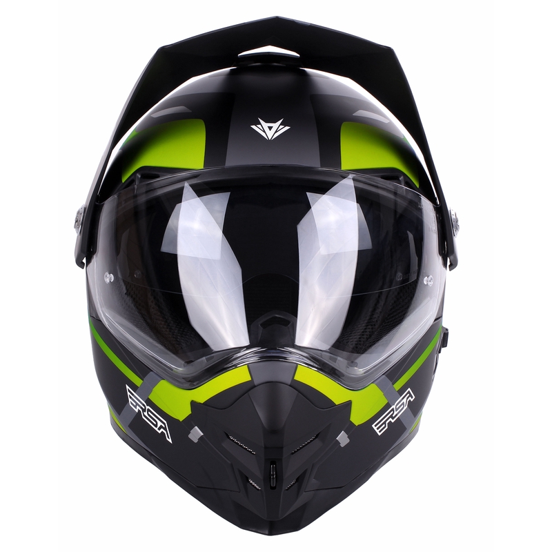 Endurohelm RSA MX-01 EVO schwarz-grau-fluo grün