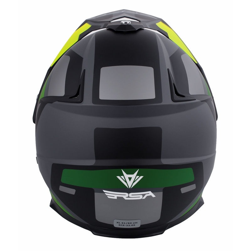 Endurohelm RSA MX-01 EVO schwarz-grau-fluo grün