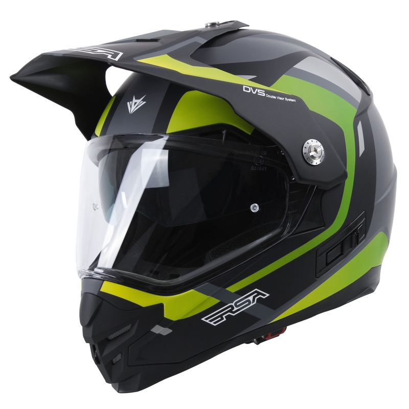 Endurohelm RSA MX-01 EVO schwarz-grau-fluo grün