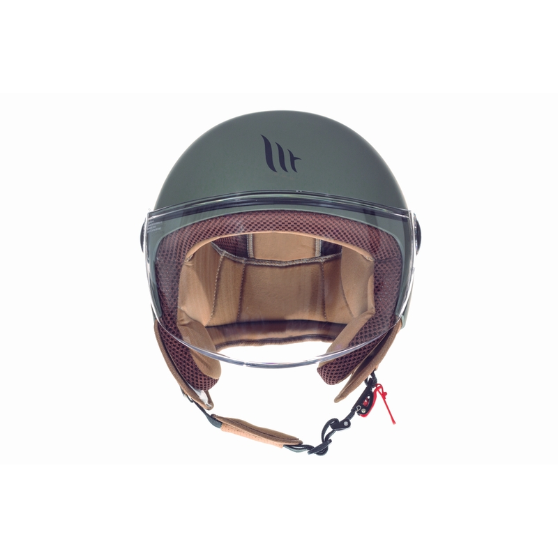 Motorradhelm offen MT Street grün matt - II. Qualität
