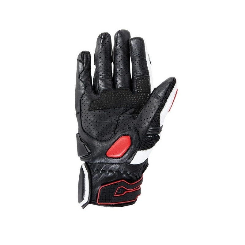 Rebelhorn Flux Schwarz-Weiß-Rot Motorradhandschuhe Ausverkauf