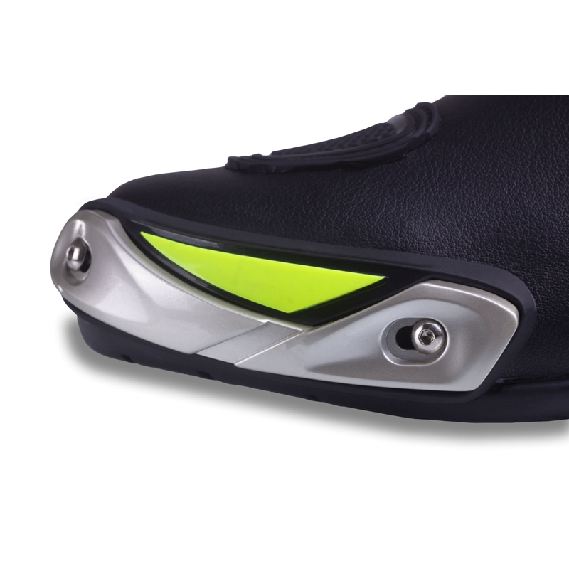 Street Racer GTR Motorradstiefel schwarz-fluo gelb