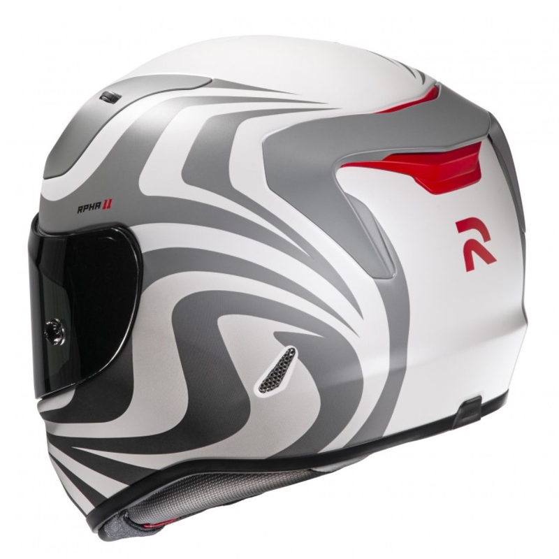 Integral-Motorradhelm HJC RPHA 11 Eldon MC10SF weiß-grau