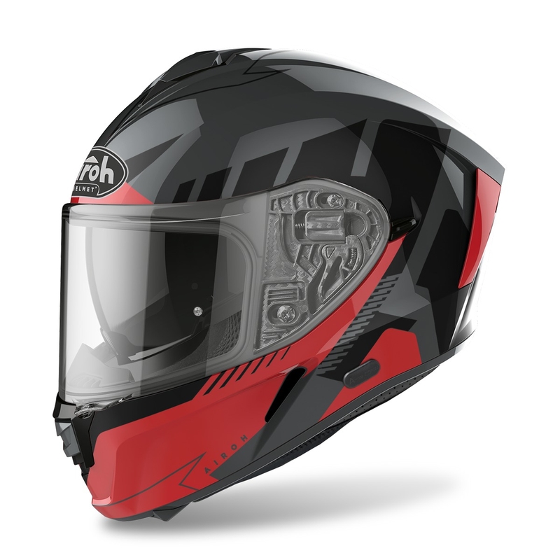 Airoh Spark Rise 2022 Integral Motorradhelm rot glänzend