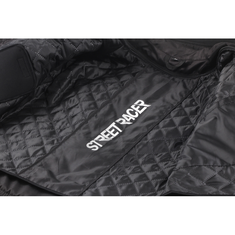Damen Motorradjacke Street Racer Elite schwarz und weiß - II.