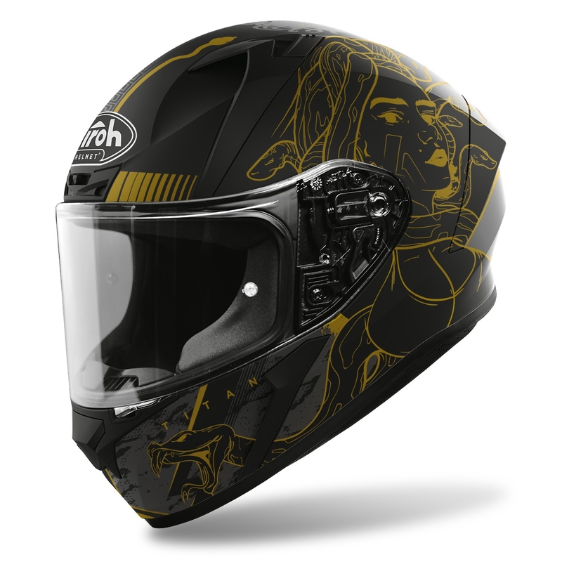 Integral Motorradhelm Airoh Valor Titan 2022 schwarz-gold matt