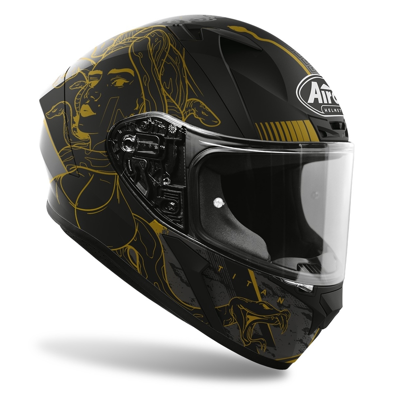 Integral Motorradhelm Airoh Valor Titan 2022 schwarz-gold matt