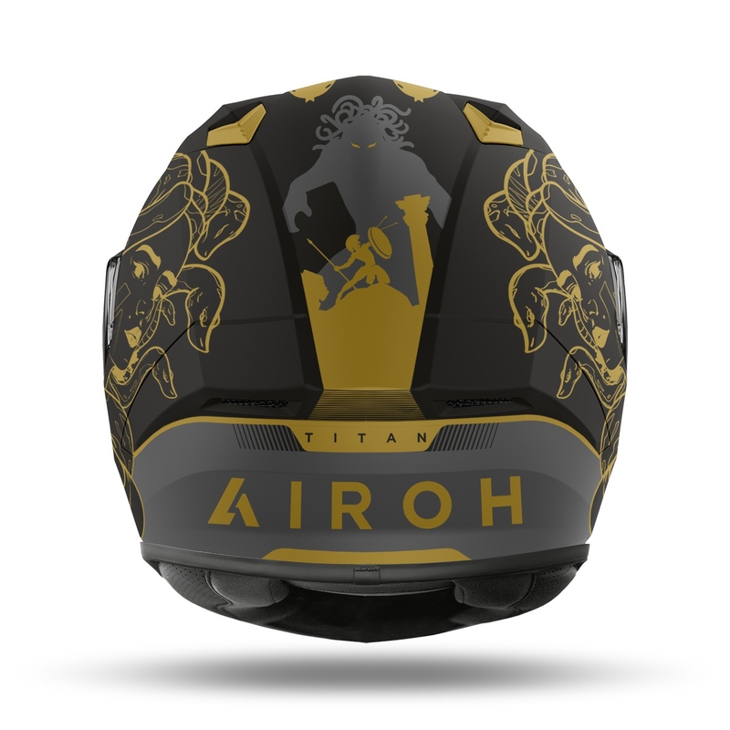 Integral Motorradhelm Airoh Valor Titan 2022 schwarz-gold matt
