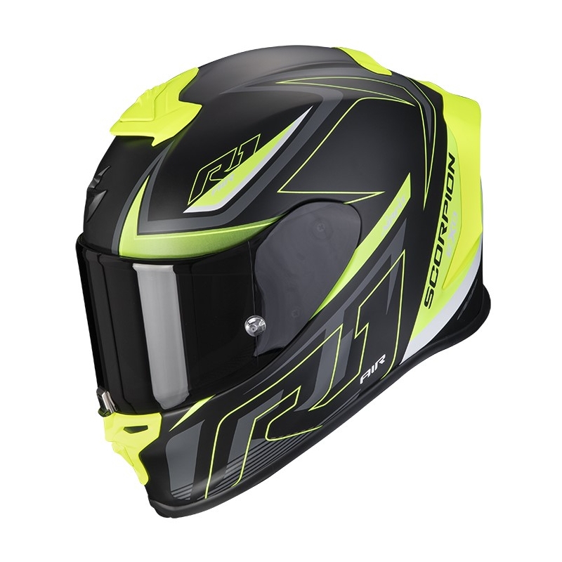 Integral Motorradhelm Scorpion EXO-R1 Air Gaz schwarz-fluo gelb
