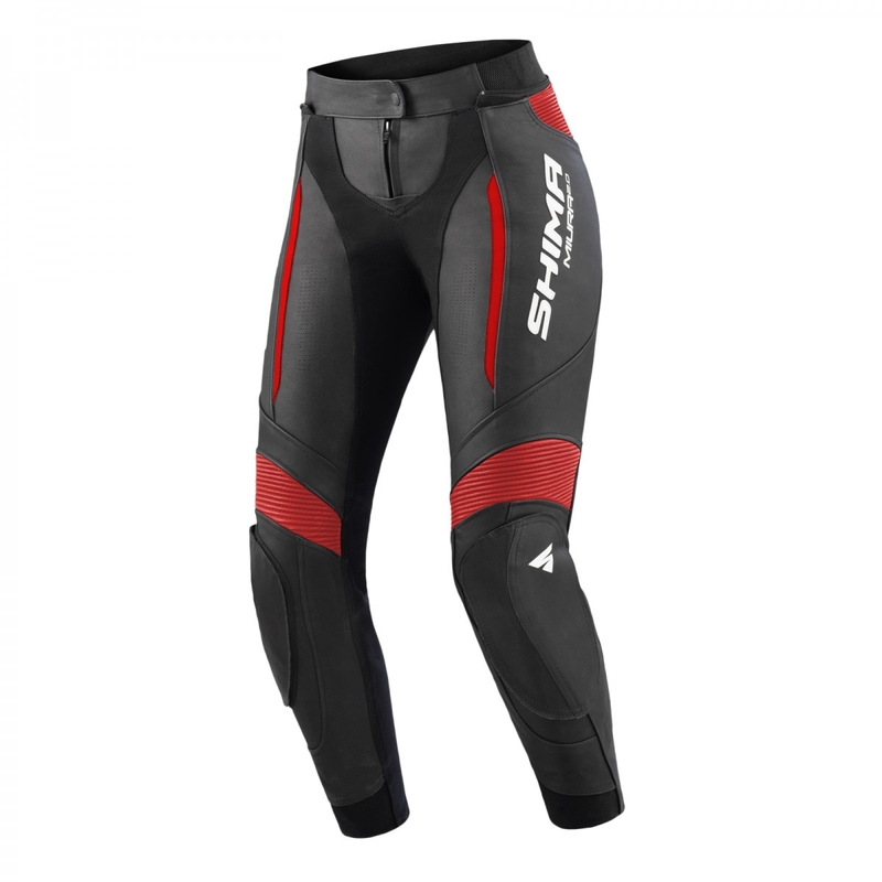 Shima Miura 2.0 Schwarz/Rot Motorradhose für Damen