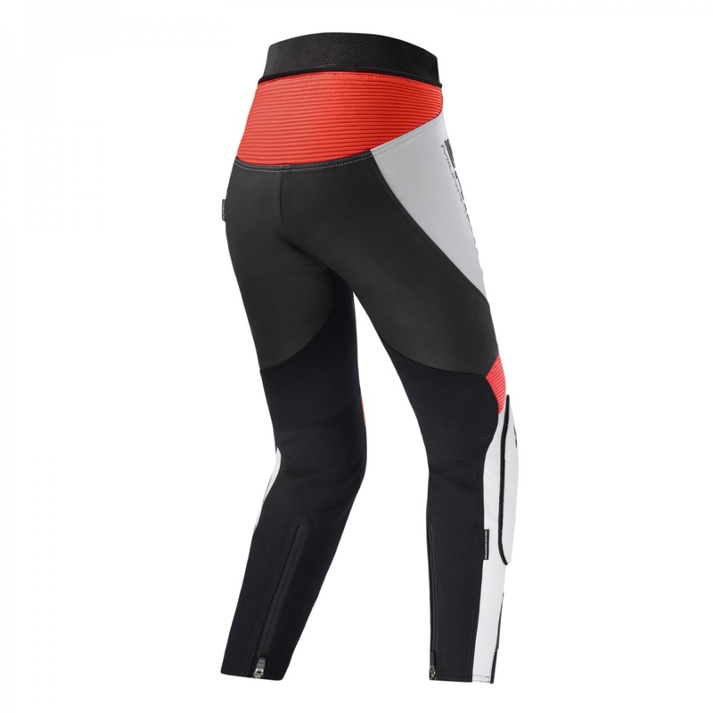 Damen Shima Miura 2.0 Schwarz-Weiß-Fluo Rot Motorradhosen