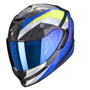 Integral Motorradhelm Scorpion Exo-1400 Carbon Air Legione blau-fluo gelb