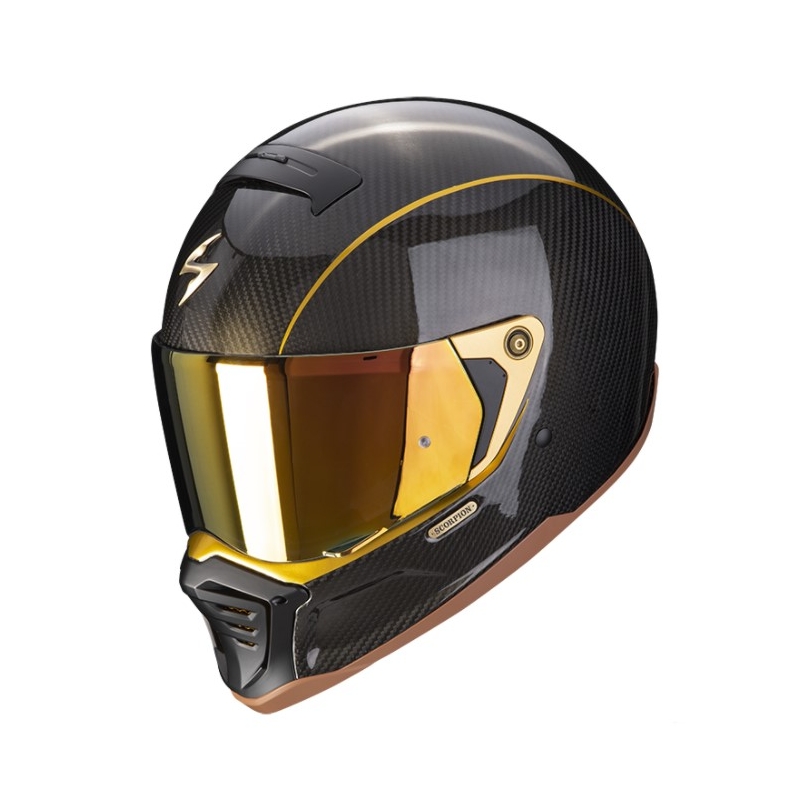 Integral Motorradhelm Scorpion EXO-HX1 Carbon SE schwarz-gold