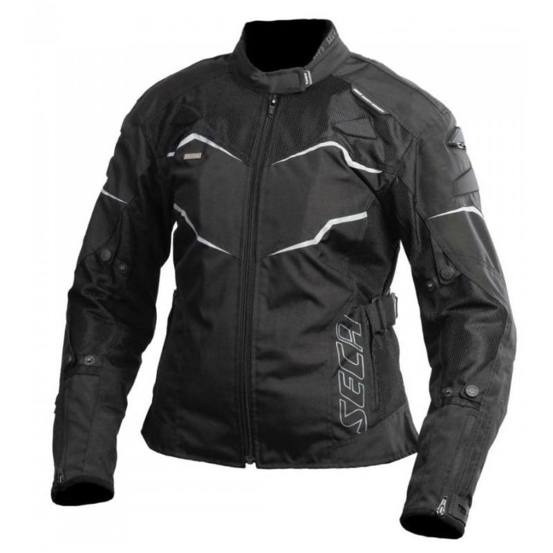 Damen-Motorradjacke SECA Stream III schwarz Ausverkauf