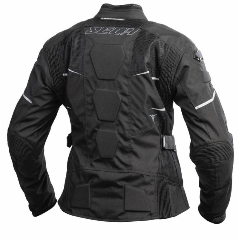 Damen-Motorradjacke SECA Stream III schwarz Ausverkauf