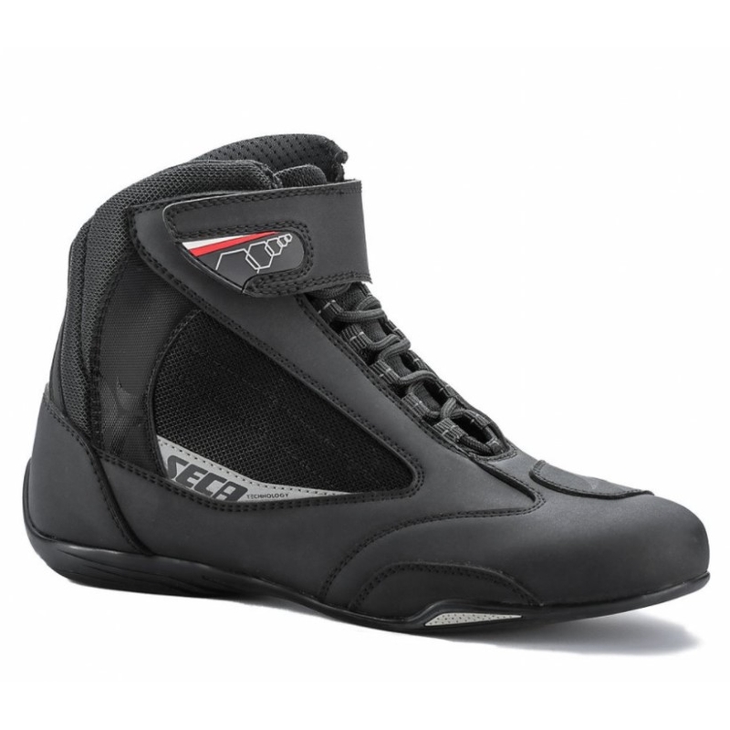 SECA Traffic Schwarze Motorradstiefel Ausverkauf