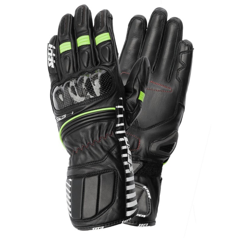 Motorradhandschuhe SECA Mercury IV schwarz-fluorgelb Ausverkauf