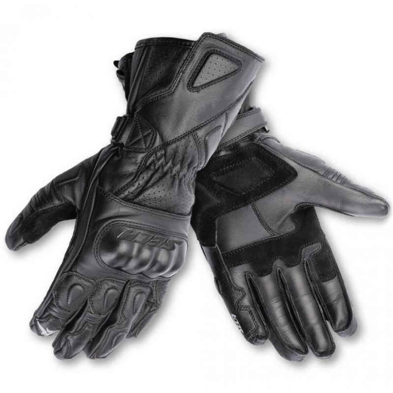 Motorradhandschuhe Leder SECA Integra III schwarz Ausverkauf