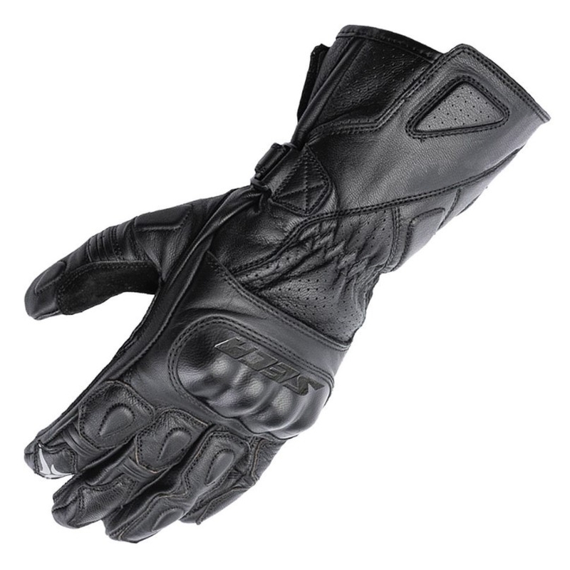 Motorradhandschuhe Leder SECA Integra III schwarz Ausverkauf