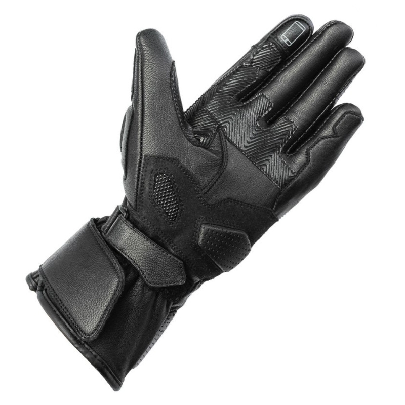 SECA Journey II Motorradhandschuhe aus schwarzem Leder Ausverkauf