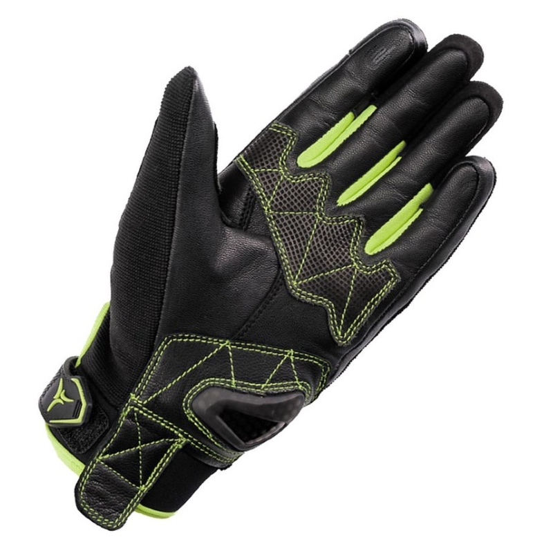 SECA X-Stretch Schwarz-Gelb Fluo Motorradhandschuhe Ausverkauf