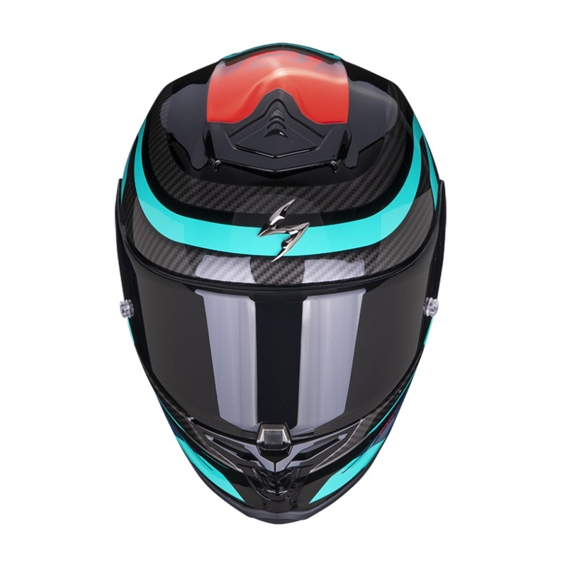Integral-Motorradhelm SCORPION EXO-R1 AIR VATIS schwarz-blau-rot