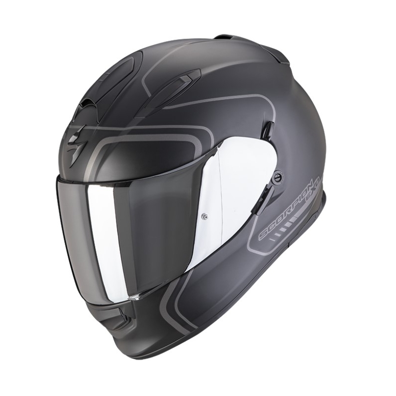 Integral-Motorradhelm SCORPION EXO-491 WEST matt schwarz-silber