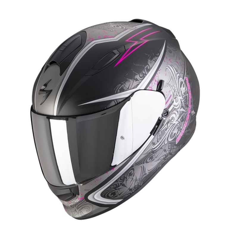 Integral-Motorradhelm SCORPION EXO-491 RUN matt schwarz-rosa