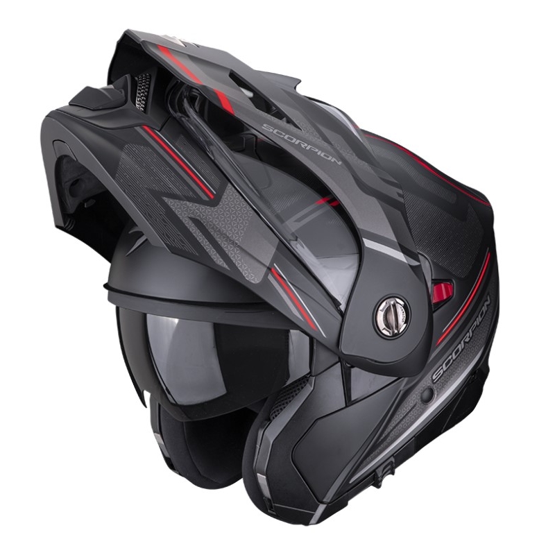 Motorradhelm SCORPION ADX-2 CARRERA matt schwarz-rot