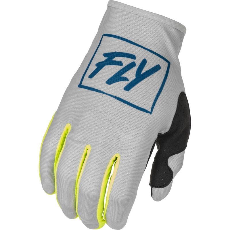 Motocross-Handschuhe FLY Racing Lite 2022 grau-blau-fluo gelb