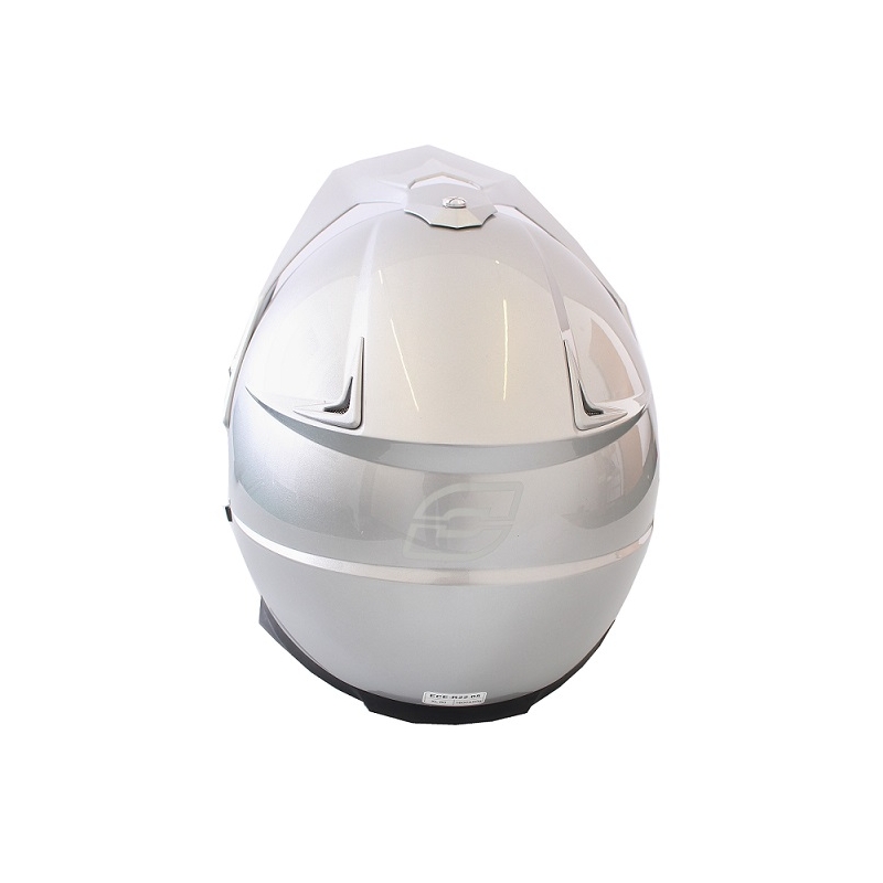 Endurohelm mit Sonnenblende Ozone MXT-01 silber Ausverkauf