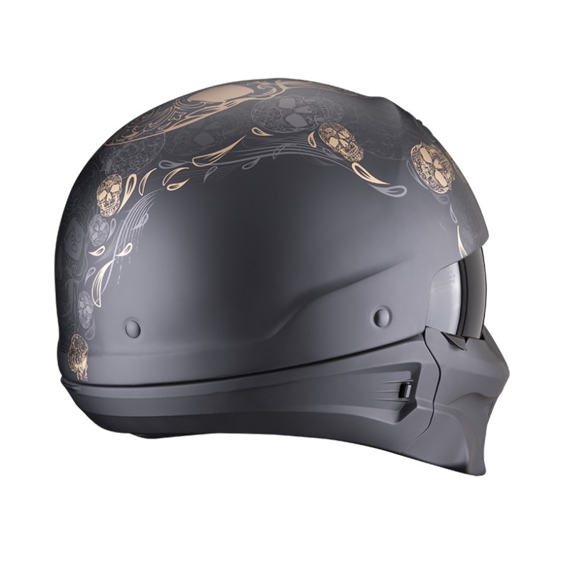 Motorradhelm Scorpion EXO-COMBAT EVO KALAVERA matt schwarz-gold