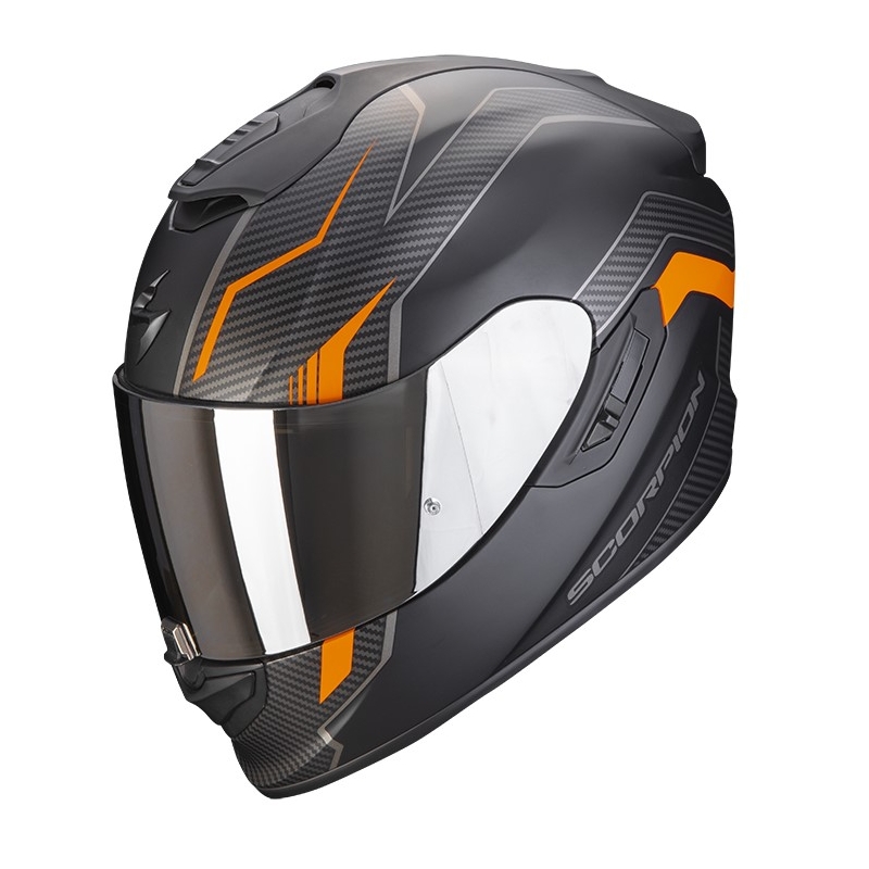 Integral Motorradhelm Scorpion EXO-1400 Air Fortuna schwarz-orange matt