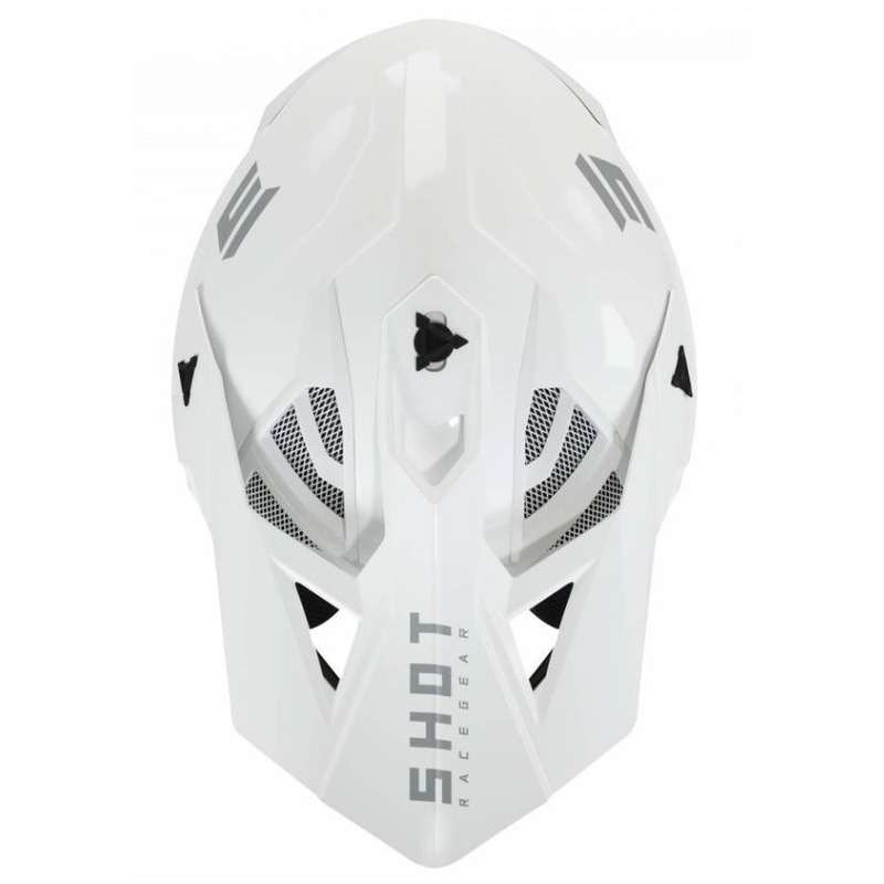 Motocross-Helm Shot Lite Fury Solid 2.0 weiß