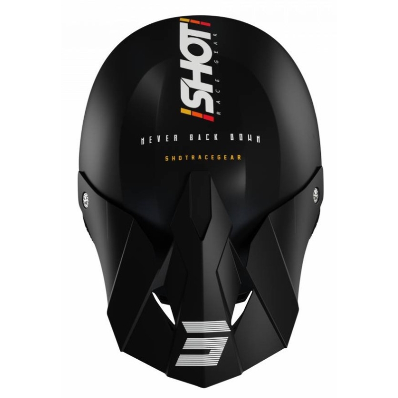 Motocross-Helm Shot Furious Story schwarz-orange-rot