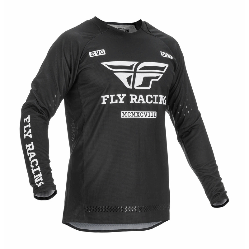 Motocross Trikot FLY Racing Evolution DST 2022 schwarz und weiß