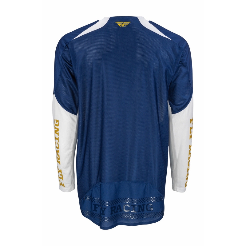 Motocross Trikot FLY Racing Evolution DST 2022 blau-gold-weiß