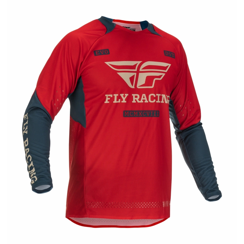 Motocross-Trikot FLY Racing Evolution DST 2022 rot-grau