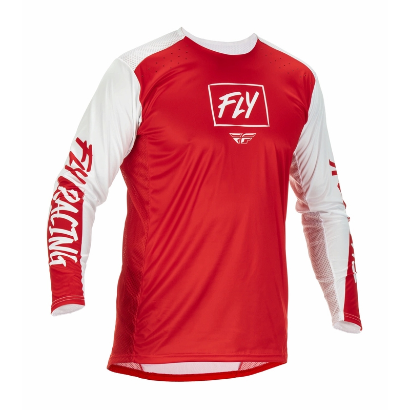 Motocross Trikot FLY Racing Lite 2022 rot und weiß