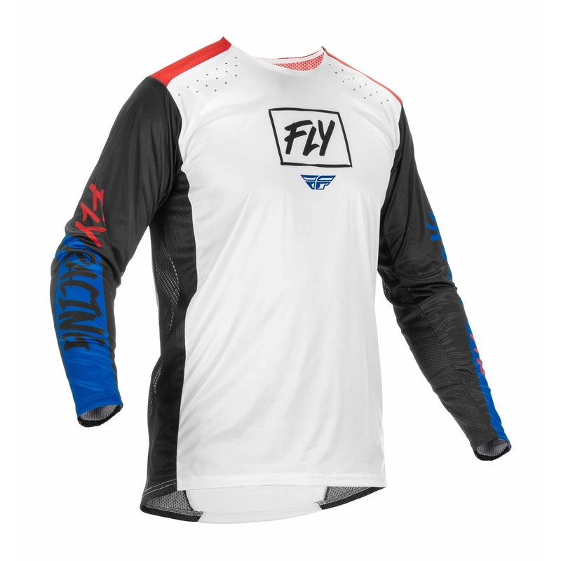 Motocross-Trikot FLY Racing Lite 2022 weiß-rot-blau