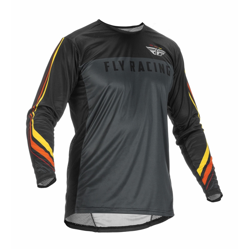 Motocross-Trikot FLY Racing Lite 2022 grau-rot-gelb