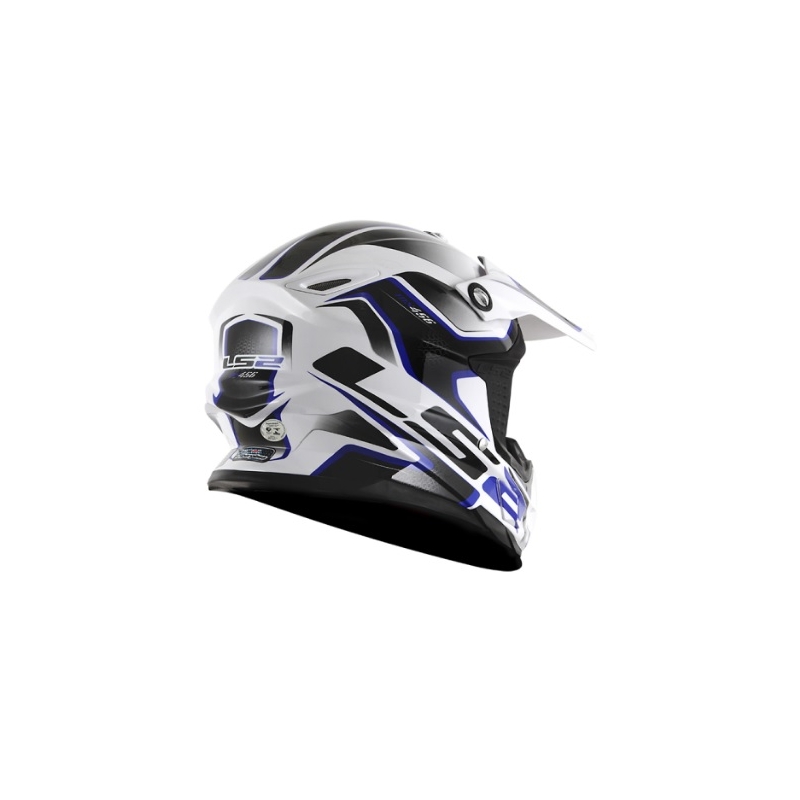Motokrosová přilba LS2 MX456 Compass bílo-modrá
