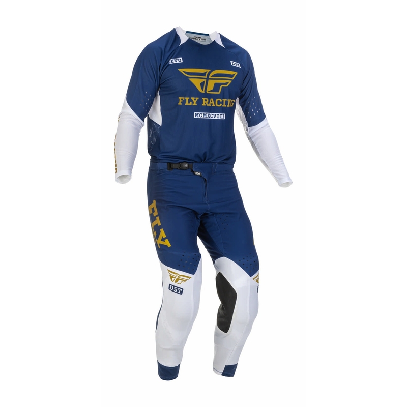 Motocross-Hose FLY Racing Evolution DST 2022 blau-weiß-gold