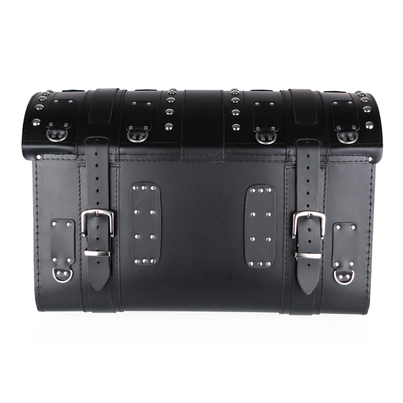 Chopper RSA-15B Motorradkoffer aus Leder mit Schloss