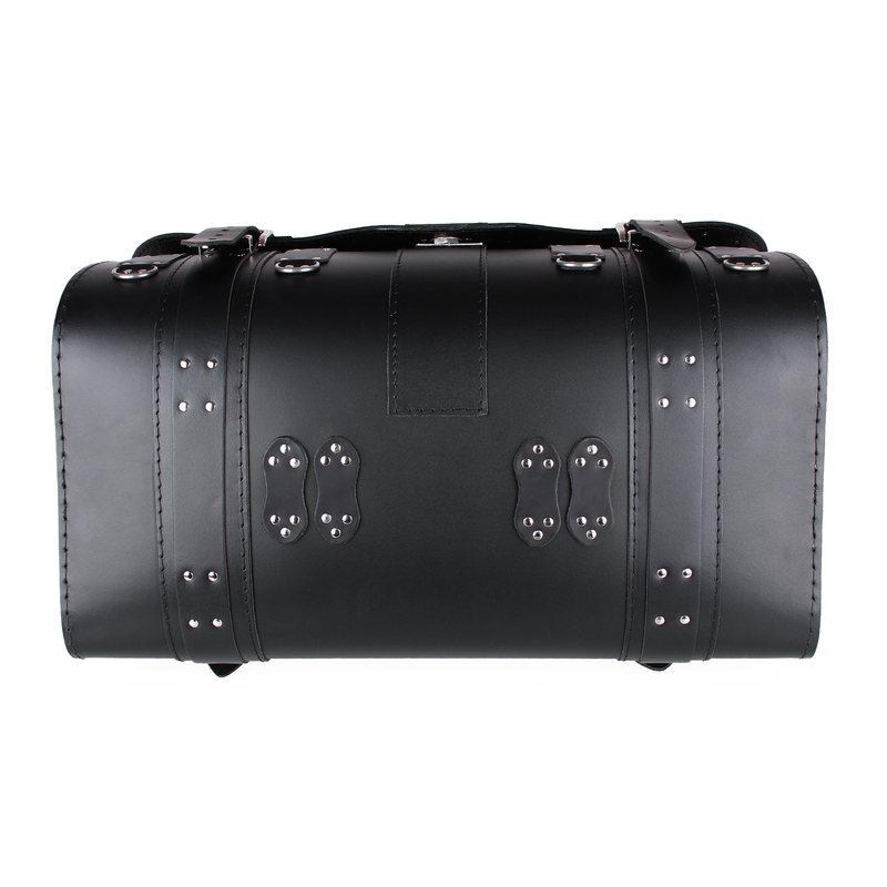 Chopper RSA-15B Motorradkoffer aus Leder mit Schloss