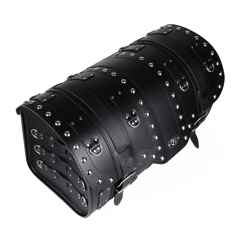 Chopper RSA-15B Motorradkoffer aus Leder mit Schloss