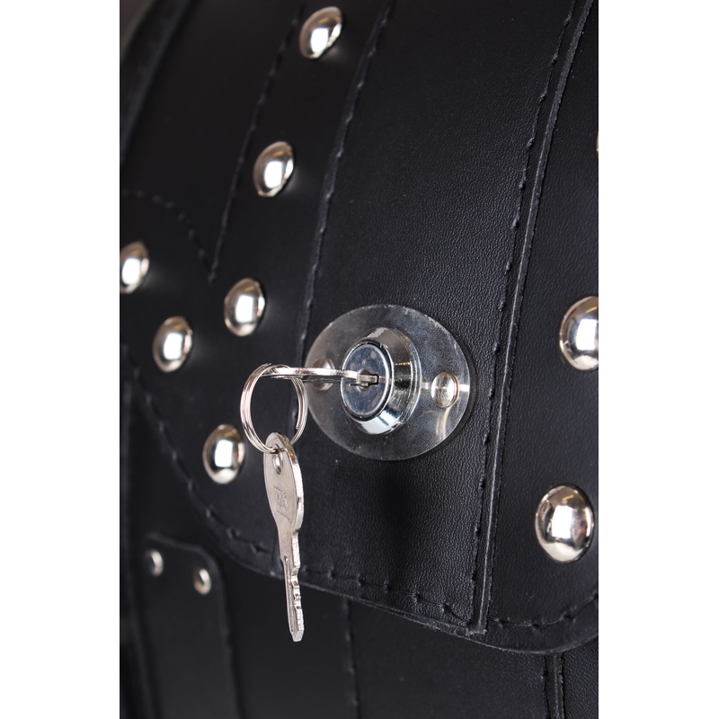 Chopper RSA-15B Motorradkoffer aus Leder mit Schloss