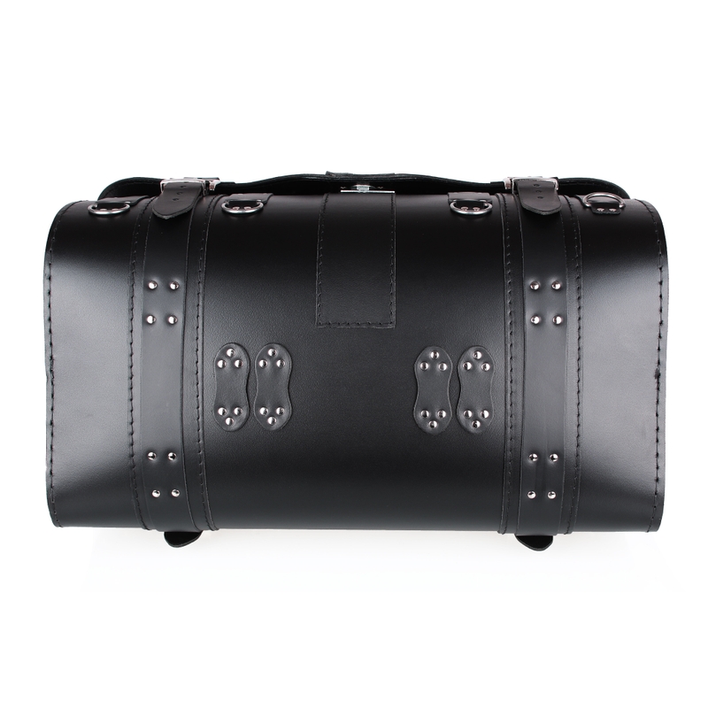 Chopper RSA-15A Motorradkoffer aus Leder mit Schloss