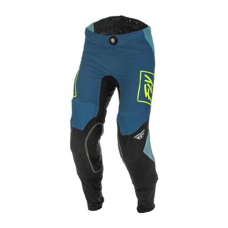 Motocross-Hose FLY Racing Lite 2022 grau-türkis hi-vis