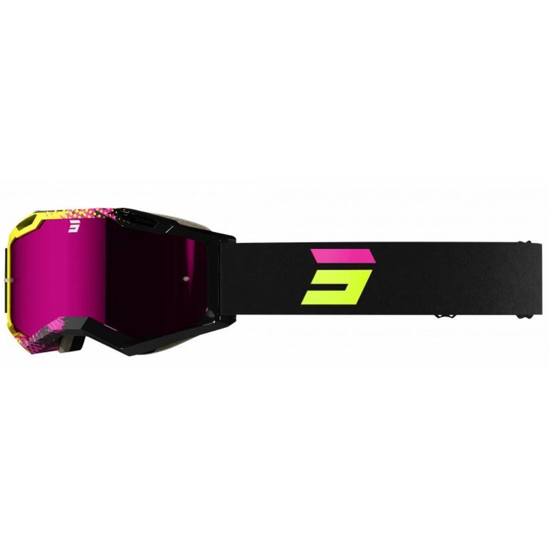 Motocross-Brille Shot Iris 2.0 Fusion schwarz-pink-fluo gelb Ausverkauf
